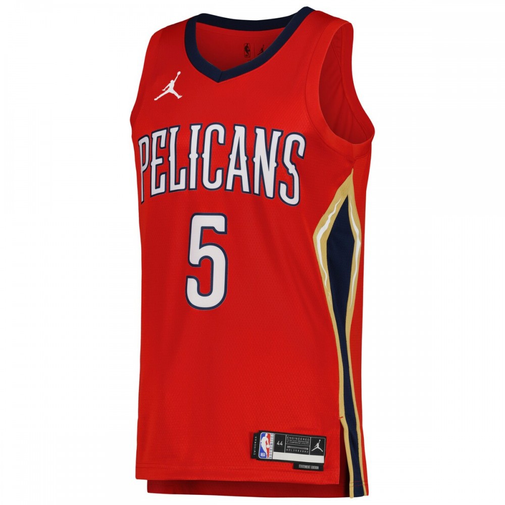 Herbert Jones New Orleans Pelicans Jordan Brand 2022/23 Replica Swingman Jersey - Statement Edition - Red-Pro Kit Vault | Brand New 26/27 Sports Jerseys